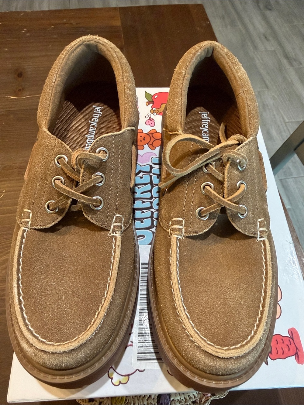 Jeffrey Campbell Crushed T Lug Platform Suede Boat Shoe NEW!!